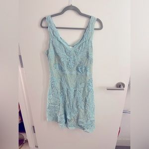 Yoana Baraschi Blue Lace Dress From Anthropologie… - image 1